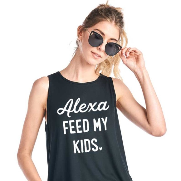 🤣 'ALEXA Feed My Kids' Tank 🤣 - Picture 1 of 1